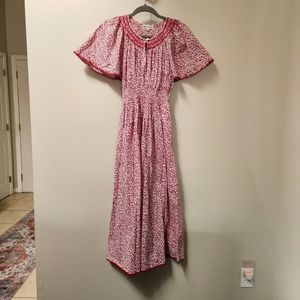 Pink City Prints Dress Tamsin Pink Floral Maxi Dress Size M